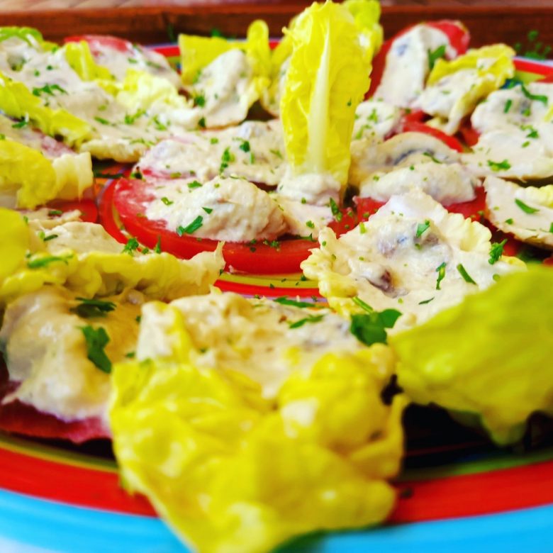 Paté de alcachofas, queso crema y anchoa